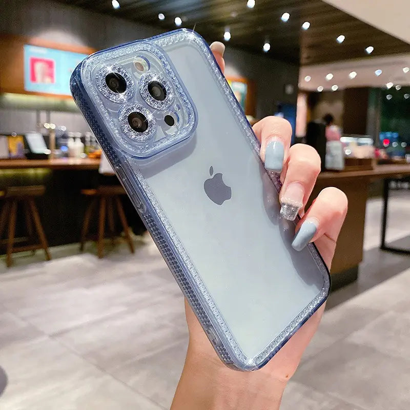 TPU Flash Diamond Transparent Case for Apple Phones