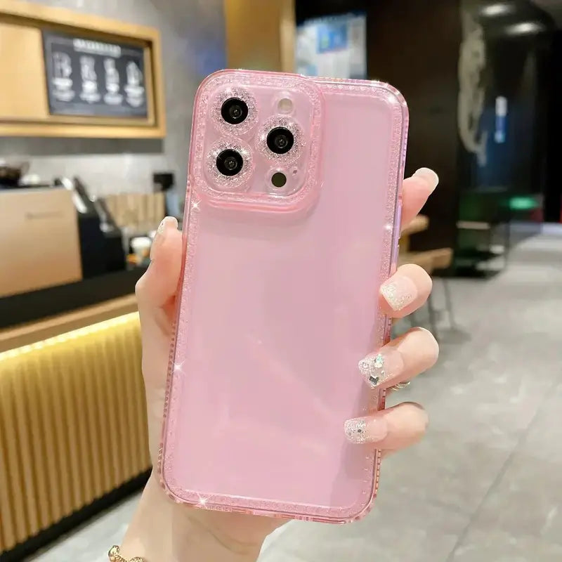 TPU Flash Diamond Transparent Case for Apple Phones