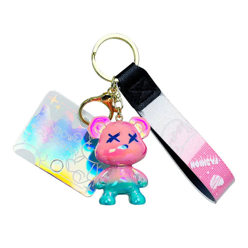 Acrylic Cartoon Bear Keychain for Mobile Phones