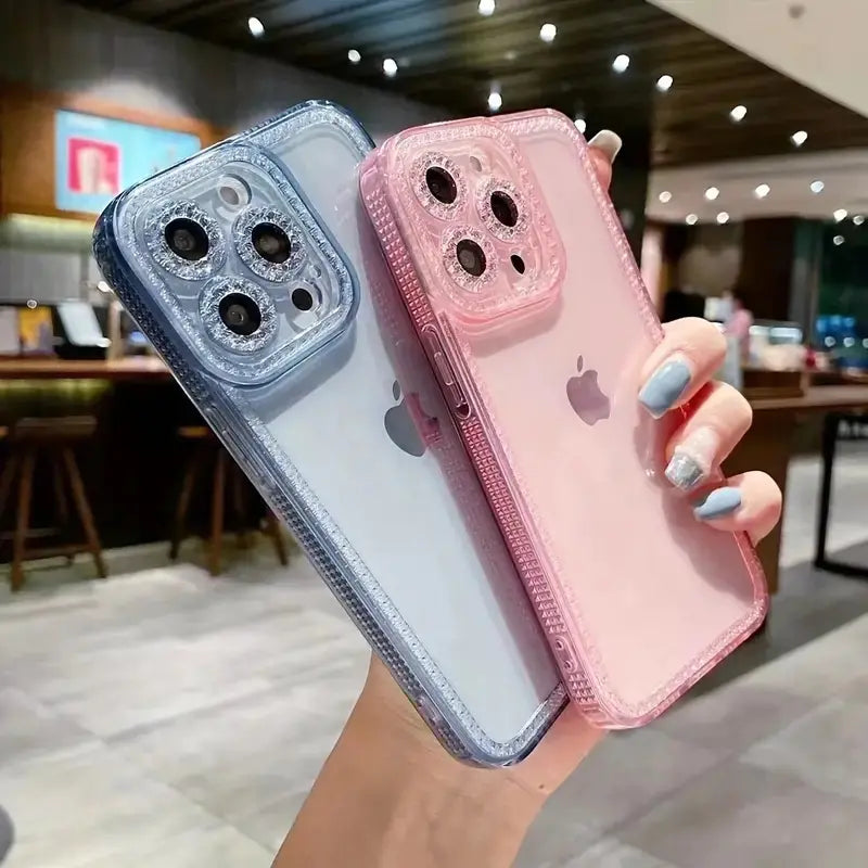 TPU Flash Diamond Transparent Case for Apple Phones