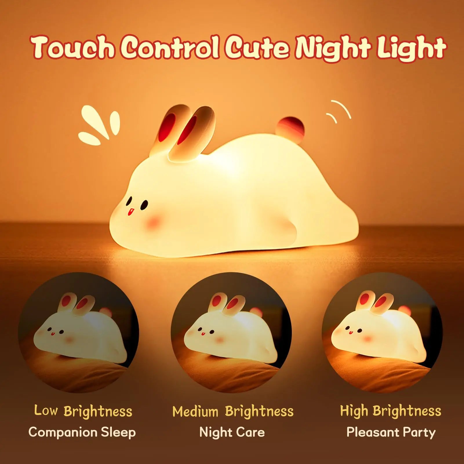 Cute LED Night Light  Christmas Gift Bedside Lamp Home Décor